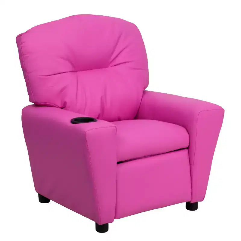 Beige/Nero/Blu/Rosa/Rosso/Marrone/Mimetico, Vinile/Microfibra/Pelle sintetica/Tessuto, Poltrona reclinabile per bambini con portabicchieri, 1 posto
