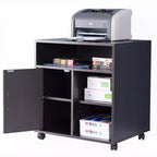 Basicwise Printer Kitchen Office Storage Stand With Casters