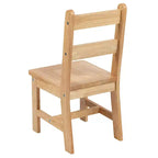 Set per bambini composto da tavolo in legno massello e 2 sedie - grigio / naturale / bianco - 2 posti