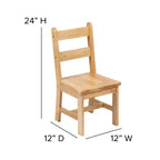 Set per bambini composto da tavolo in legno massello e 2 sedie - grigio / naturale / bianco - 2 posti
