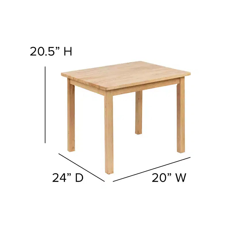 Set 3 pezzi tavolo e 2 sedie per bambini in legno massello – Grigio / Naturale / Bianco – 2 posti