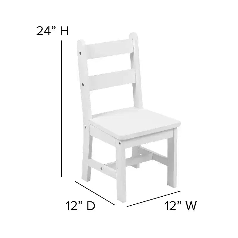 Set 3 pezzi tavolo e 2 sedie per bambini in legno massello – Grigio / Naturale / Bianco – 2 posti