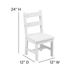Set per bambini composto da tavolo in legno massello e 2 sedie - grigio / naturale / bianco - 2 posti