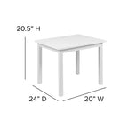 Set per bambini composto da tavolo in legno massello e 2 sedie - grigio / naturale / bianco - 2 posti