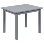 Set per bambini composto da tavolo in legno massello e 2 sedie - grigio / naturale / bianco - 2 posti