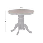 Tavolo da pranzo rotondo allungabile con piedistallo, grigio/noce, posti a sedere fino a 6 persone