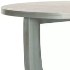 Tavolino rotondo d'appoggio – Grigio Cenere / Blu / Miele Naturale / Bianco Decapato, Stile Cottage, 1 Pezzo