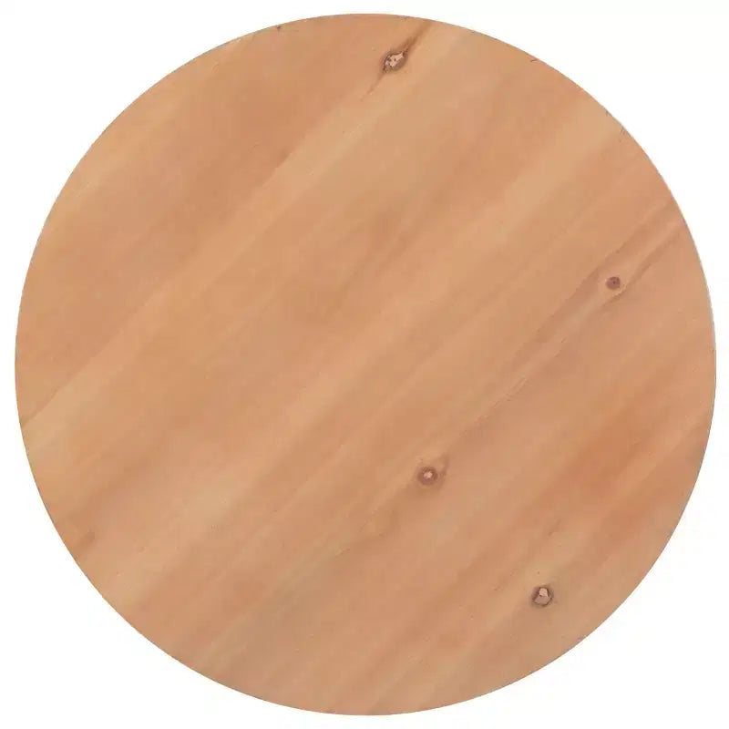 Tavolino rotondo d'appoggio – Grigio Cenere / Blu / Miele Naturale / Bianco Decapato, Stile Cottage, 1 Pezzo