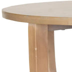 Tavolino rotondo d'appoggio – Grigio Cenere / Blu / Miele Naturale / Bianco Decapato, Stile Cottage, 1 Pezzo