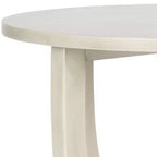 Tavolino rotondo d'appoggio – Grigio Cenere / Blu / Miele Naturale / Bianco Decapato, Stile Cottage, 1 Pezzo