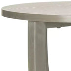 Tavolino rotondo d'appoggio – Grigio Cenere / Blu / Miele Naturale / Bianco Decapato, Stile Cottage, 1 Pezzo