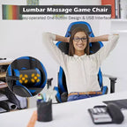 Poltrona gaming reclinabile rosa / rossa / bianca con poggiapiedi, per 1