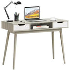 Costway Computer Desk Writing Table w/ Drawers Laptop PC Workstation Home Oak\Walnut