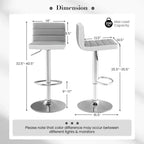 Sgabelli da bar girevoli grigi e bianchi, in pelle PU, set da 4