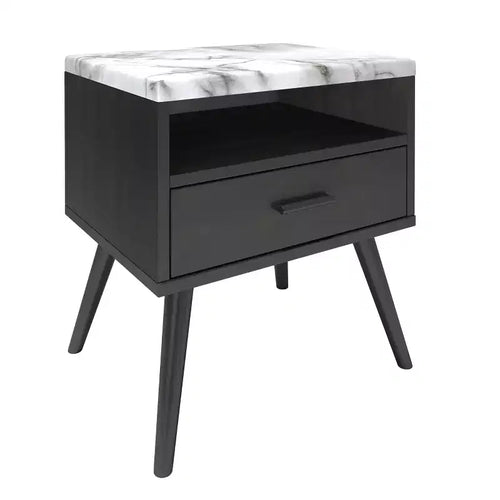 Maddox Mid-Century Modern Marble Top Nightstand - Eco Dream